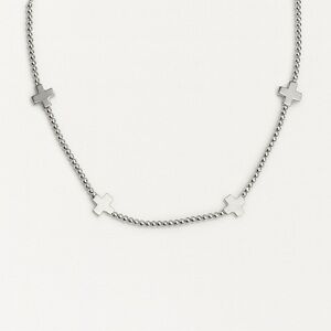 ⚜️ Minimalist Silver Cross Charm Necklace ❤️‍🔥